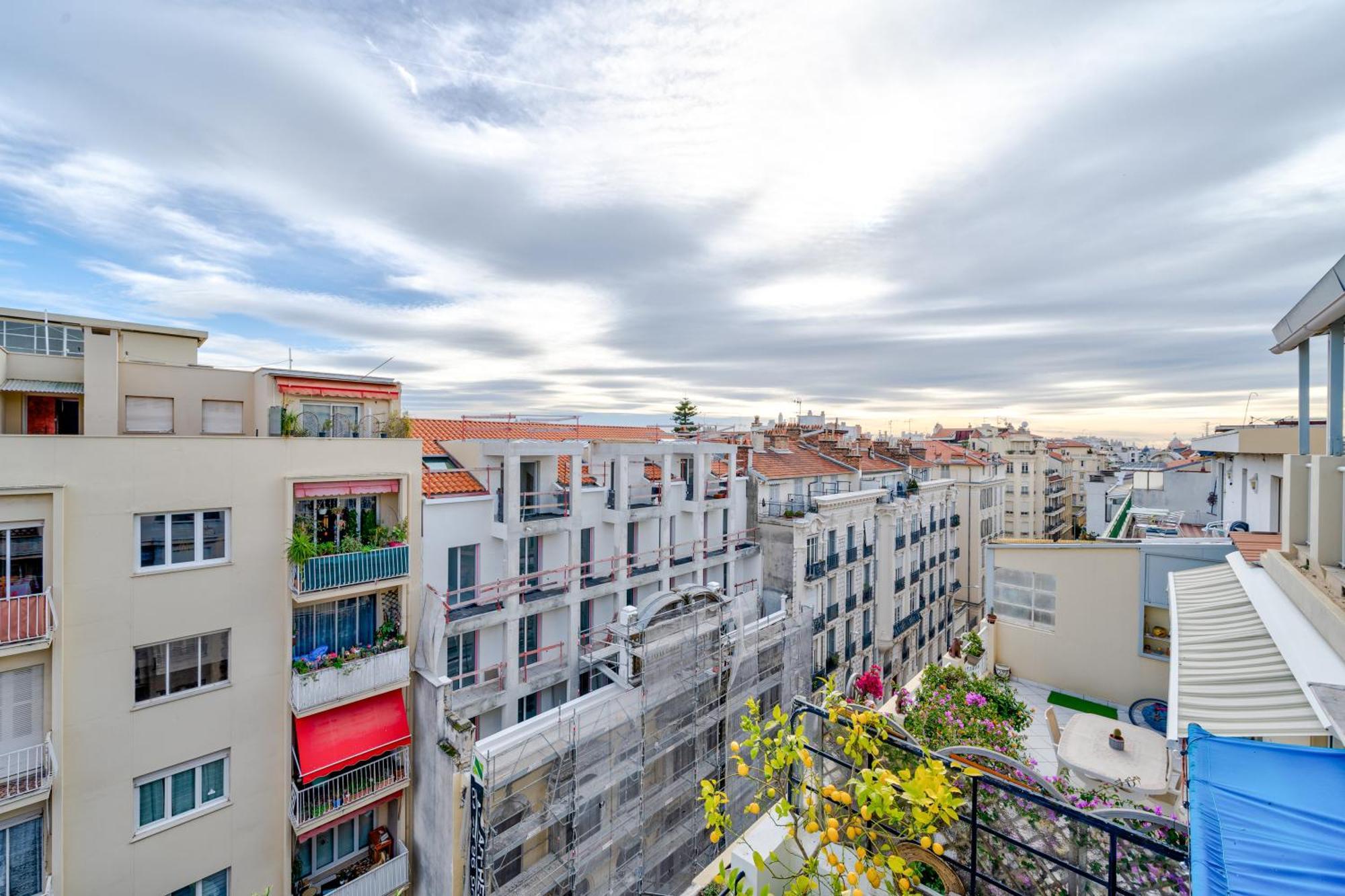 Top Floor Terrace - Dernier Etage Terrasse Cosy Nice Bagian luar foto