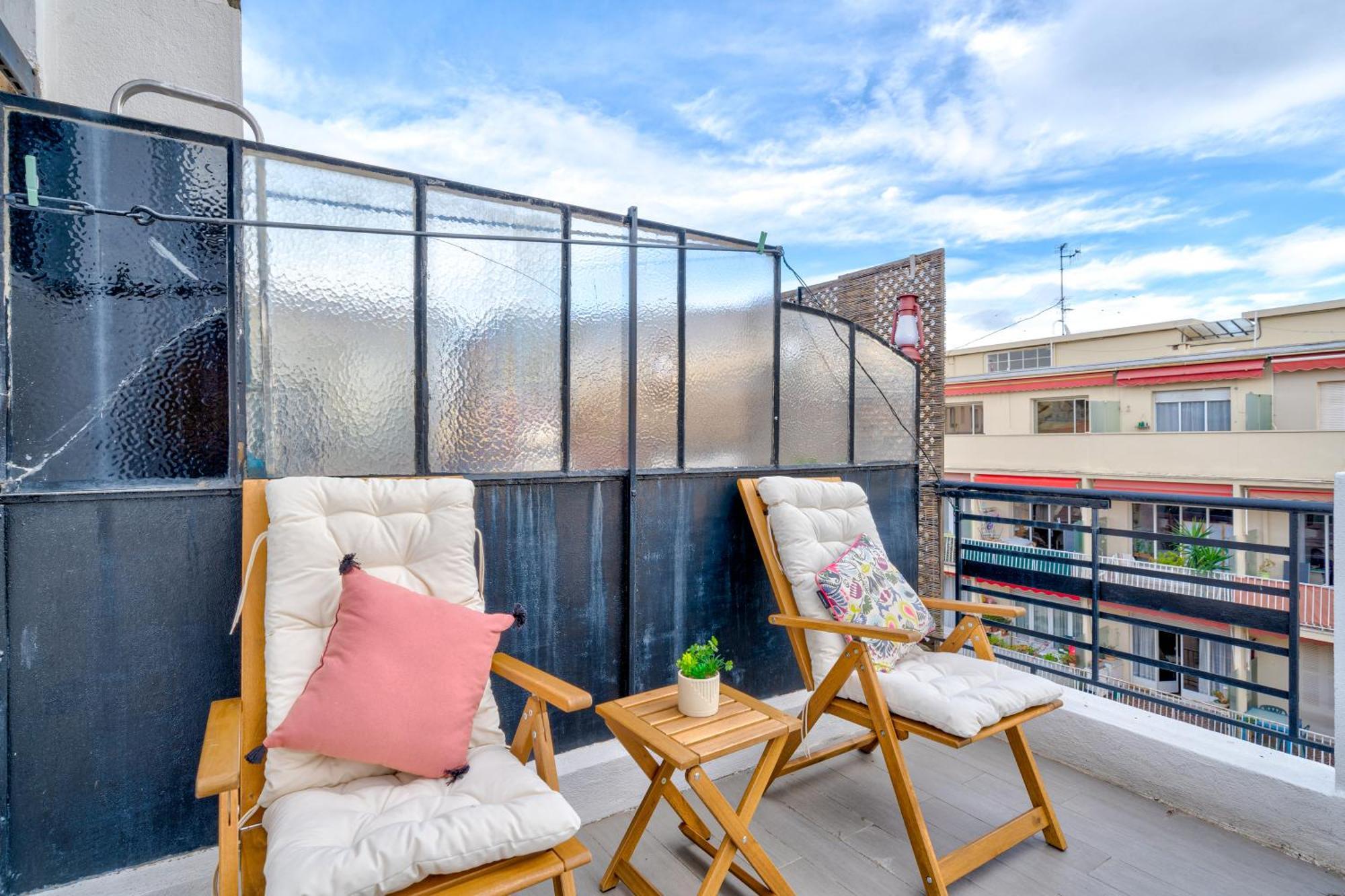 Top Floor Terrace - Dernier Etage Terrasse Cosy Nice Bagian luar foto